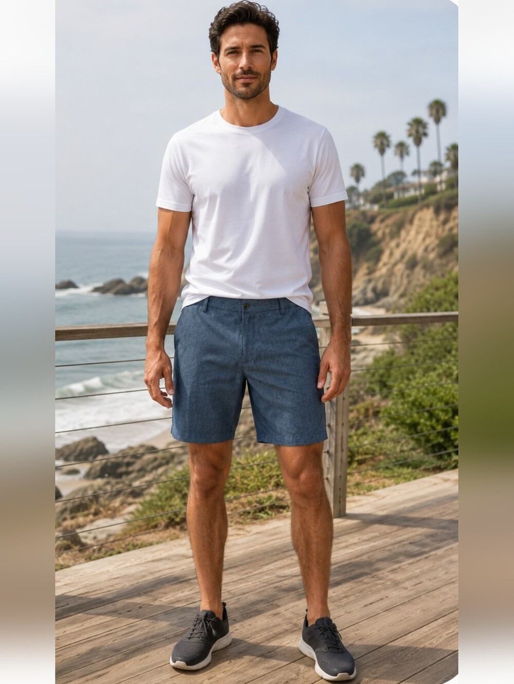 Swiss Tech Men's Performance Shorts Size 34 Blue Lightweight Travel Hiking Golf